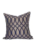 Almofada em Veludo Bordado Cinza Cristal e Azul Very Peri Quadrada - comprar online