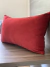 Almofada em Veludo Vermelho Retangular