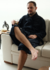 Roupão Preto Grande em Fleece - Coleção Valetine - Cazachic | Almofadas Exclusivas