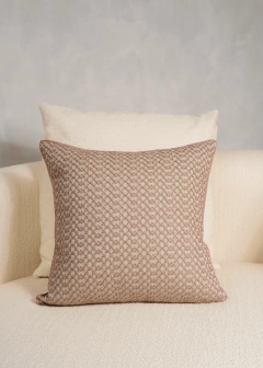 almofada de linho rosé