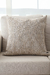 Almofada em Linho Bordado Offwhite e Cru Quadrada