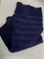 Manta Trança Azul Marinho - Ideal para Camas - Cazachic | Almofadas Exclusivas