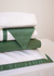 Jogo de Cama Casual 400 Fios - Cor: Branco com Detalhe Verde na internet