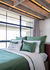 Jogo de Cama Casual 400 Fios - Cor: Branco com Detalhe Verde - loja online