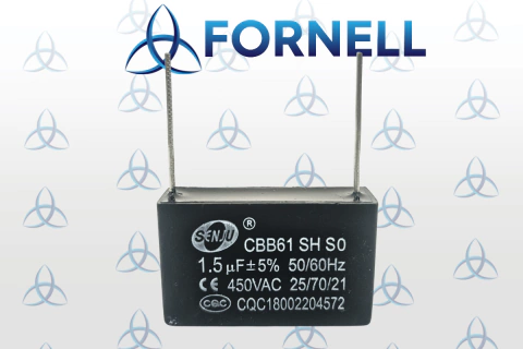 Capacitor Para Ventilador CBB61 1.5uF 450VAC - Senju
