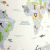 Mais detalhes da estampa do Painel de Parede Mapa Mundi Animais - Coleção Enfant - ATE040 | Tamanho Personalizado - Venda Sob Medida | Cola Grátis - Ciça Braga