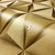 Efeito 3d do Papel de Parede 3D Geométrico Dourado - 9,50 metros | 156-360103S - Ciça Braga
