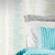 Quarto decorado com o Papel de Parede Listras Degradê Azul e Cinza - 9,50 metros | 190410Q - Ciça Braga