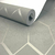 Outros detalhes do Papel de Parede Geométrico Grade Cinza com Fio Metálico - 9,5 metros | 210671 - Coleção Gold | Cola Grátis
