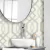Lavabo decorado com Papel de Parede Geométrico Gelo e Cinza com Brilho para Lavabo - Coleção Lord II - 272-7264 | 9,50 metros | Cola Grátis