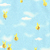Papel de Parede Abelhinhas e Nuvens Azul e Amarelo - Kawayi - Importado Lavável | 312604 - Ciça Braga