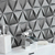 Lavabo decorado com Papel de Parede Geométrico 3D Cinza Sofisticado para Lavabo - Coleção Lord II - 360104 | 9,50 metros | Cola Grátis