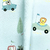 Detalhes do Papel de Parede Bichinhos e Carros Azul - Coleção Yoyo 2 Kantai 204303 | 10 metros | Cola Grátis - Ciça Braga
