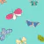 Papel de Parede Borboletinhas Azul e Colorido - Coleção Girl Power 4017 | 10 metros | Cola Grátis - Ciça Braga