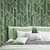 Quarto decorado com Papel de Parede Geométrico Bambu Estilizado Verde- Coleção Lord II - 66083Q | 9,50 metros | Cola Grátis