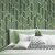 Quarto decorado com Papel de Parede Geométrico Bambu Estilizado Verde- Coleção Lord II - 66083Q | 9,50 metros | Cola Grátis