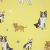 Detalhes da estampa do Papel de Parede Cachorrinhos Amarelo - Coleção Bosque da Imaginação 80942 | 10 metros | Cola Grátis - Ciça Braga