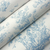 Dobra do Papel de Parede Toile de Jouy Azul - 10 metros | 811024 - Coleção Fragrant Roses | Cola Grátis - Ciça Braga