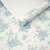 Rolo do Papel de Parede Toile de Jouy Azul - 10 metros | 811024 - Coleção Fragrant Roses | Cola Grátis - Ciça Braga