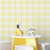 Ambiente decorado com Papel de Parede Xadrez Vichy Amarelo - Estampa Grande - Coleção Doce Estilo 81819 | 10 metros | Cola Grátis - Ciça Braga
