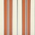Papel de Parede Listrado Laranja Escuro e Creme Brilho - Coleção Classic Stripes -  10 metros | 889100 - Ciça Braga