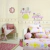 Quarto de bebe decorado com o Papel de Parede Florzinhas Creme e Rose leve Brilho - Coleção All Kids - 10 metros | 2912002 - Ciça Braga
