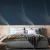 Ambiente decorado com o Painel de Parede Linhas Abstratas Azul e Cinza - Coleção Assinaturas | ASS-013 | Tamanho Personalizado - Venda Sob Medida | Cola Grátis - Ciça Braga