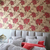 Papel de Parede Floral Dourado e Bordô Brilho Vinílico Lavável - Coleção Enchantment - 10 metros | 121205Q | Cola Grátis