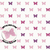 Papel de Parede Borboletas Rosa e Roxo com Glitter - Coleção Fofura Baby 4056 | 10 metros | Cola Grátis - Ciça Braga