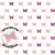 Papel de Parede Borboletas Rosa e Roxo com Glitter - Coleção Fofura Baby 4056 | 10 metros | Cola Grátis - Ciça Braga