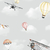 Papel de Parede Balão e Avião Cinza e Colorido - 10 metros | 223501 - Ciça Braga