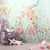 Ambiente decorado com o Painel de Parede Floral Azul Infantil - Coleção Memórias de Infância - MI201014 | Tamanho Personalizado - Venda por Metro Quadrado | Cola Grátis - Ciça Braga
