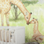 Quarto do bebê decorado com o Painel de Parede Girafa Infantil - Coleção Memórias de Infância - MI201020 | Tamanho Personalizado - Venda por Metro Quadrado | Cola Grátis - Ciça Braga