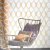 Sala de visitas decorada por Papel de Parede Geométrico Abstrato Amarelo e Cinza - Oba Kantai - Importado Lavável | 70203 - Ciça Braga 