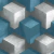 Papel de Parede Geométrico 3D Cinza e Azul - Stone Age Kantai - Importado Lavável | 600402 - Ciça Braga