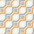 Papel de Parede Geométrico Azul, Laranja e Cinza - Stone Age Kantai - Importado Lavável | 600802 - Ciça Braga