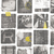 Papel de Parede Urbano Amarelo e Cinza - Stone Age Kantai - Importado Lavável | 603001 - Ciça Braga