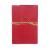 Caderno Sem Pauta 14x21 - Couro - Vermelho
