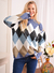 Sweater Rombo Rosa (capucha) - Vars