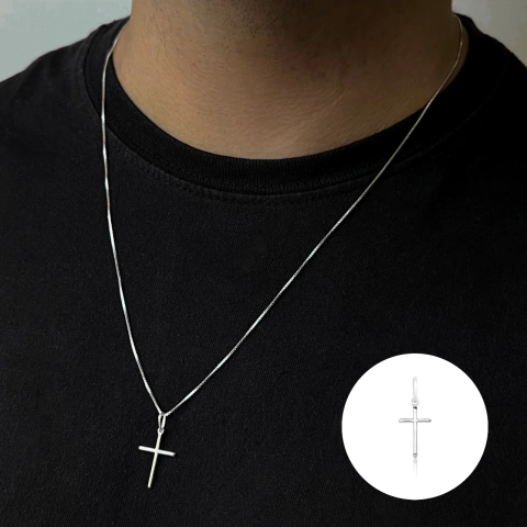 Corrente veneziana com pingente Cruz