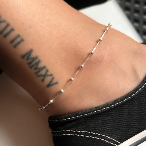 Tornozeleira Veneziana Bolinhas