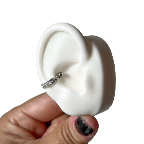 Piercing conch barra cravejada dupla - comprar online