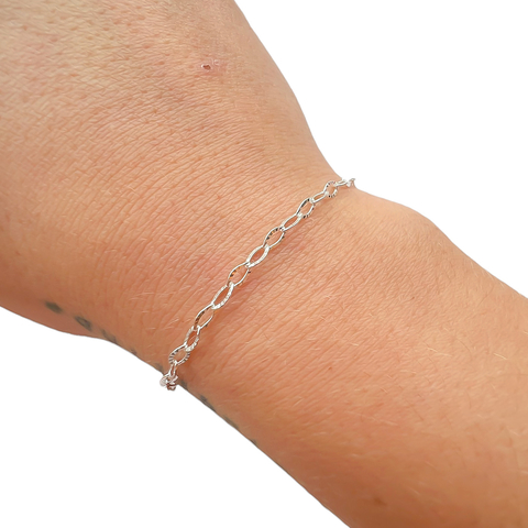 Pulseira Elos Ovais Diamantada