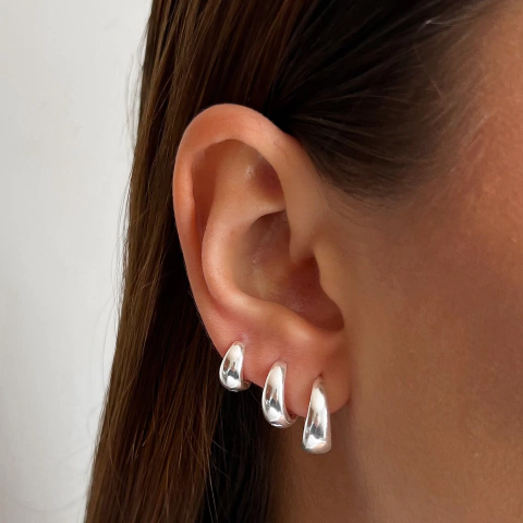 Brinco Trio Argola Grossa Click - comprar online