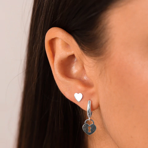 Brinco Duo Cadeado E Coração - comprar online