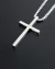 COLAR COM CRUCIFIXO QUADRADO EM AÇO INOXIDAVEL PRATEADO 316L - comprar online
