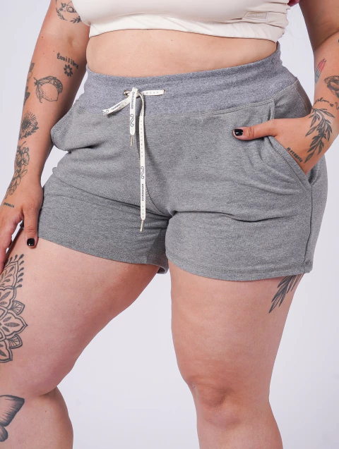 Short Biker - GRIS MELANGE - comprar online