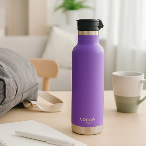 BOTELLA TERMICA DE ACERO INOXIDABLE 600 ML