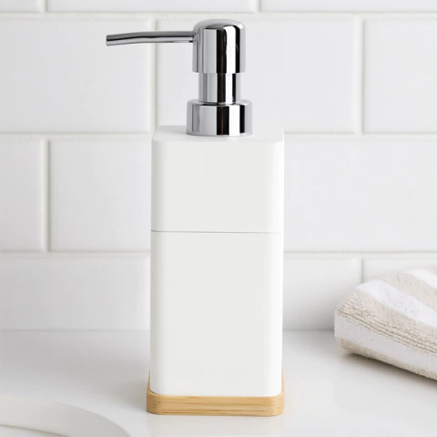 DISPENSER DE JABON LIQUIDO ALASKA WHITE POLYRESIN