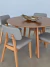 JUEGO COMEDOR MESA HEDDA REDONDA 1.20 + 4 SILLAS ROSSE PERGAMINO MUEBLES - WIDAS